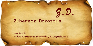 Zuberecz Dorottya névjegykártya