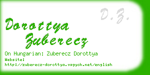 dorottya zuberecz business card